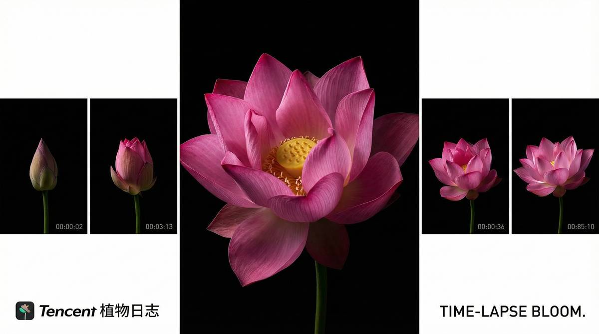 小小绘：莲花绽放延时摄影视频